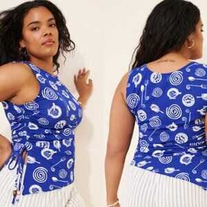 Lisa Says Gah Erin Tank Top Cavuar Dreams Blue 3X